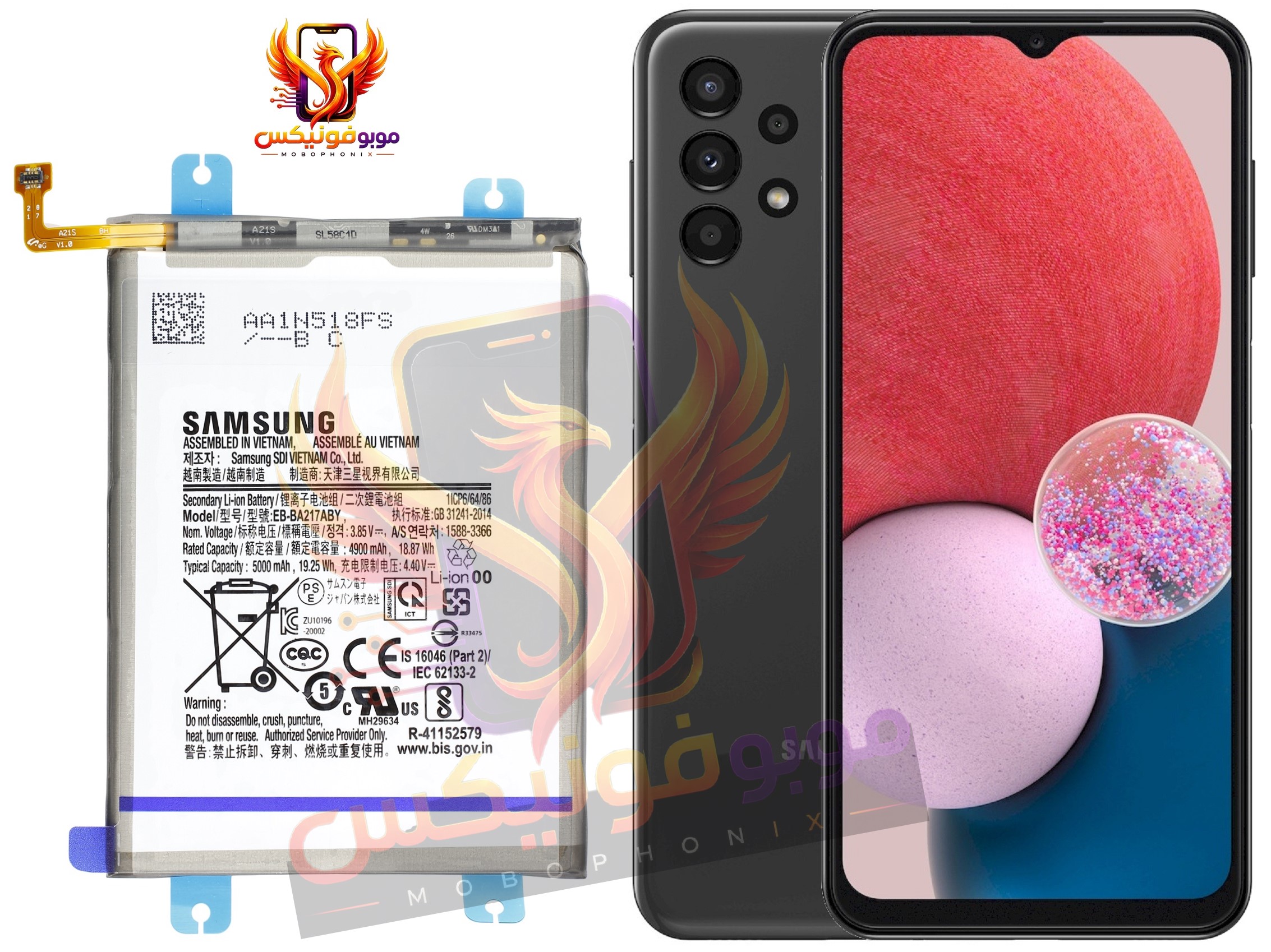 باتری سامسونگ Samsung A13 اورجینال با گارانتی یکساله (حتی بادکردگی) ارسال سریع از موبوفونیکس